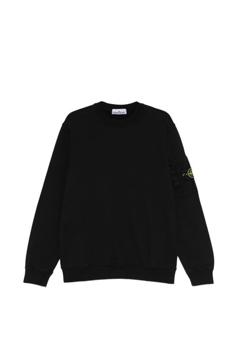 felpa 6100019 uomo nera STONE ISLAND | L1S15 6100019 S0410V0029